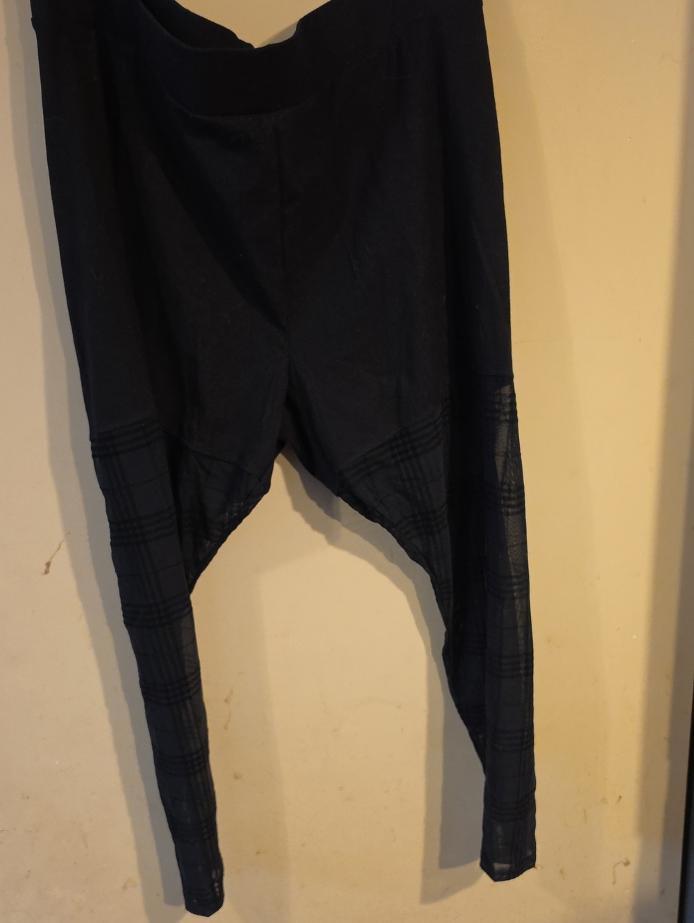 torrid Black Drop-Crotch Joggers With Mesh Legs